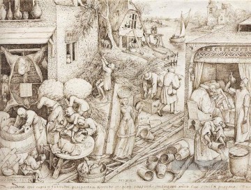  Renaissance Malerei - Prudence Flämisch Renaissance Bauer Pieter Bruegel der Ältere